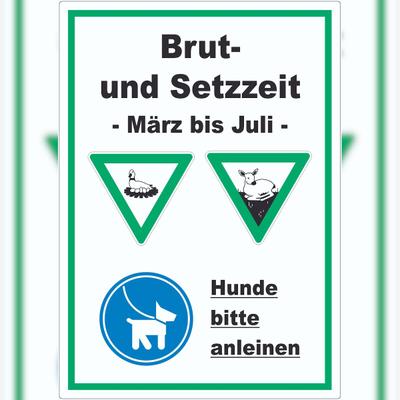 HB-Druck Brut- und Setzzeit März bis Juli hochkant Aufkleber A9 (37x52mm)