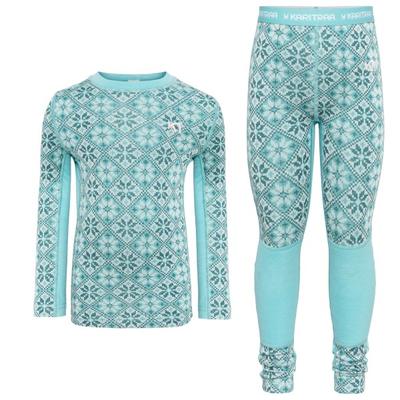 Kari Traa - Kid's Hennie Set 2.0 - Skiunterwäsche Gr 110 türkis