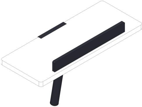 Giese GmbH Giese Noka Duschkonsole 50820-14 mit Haken und Wischer, schwarz matt, Material Corian glacier white