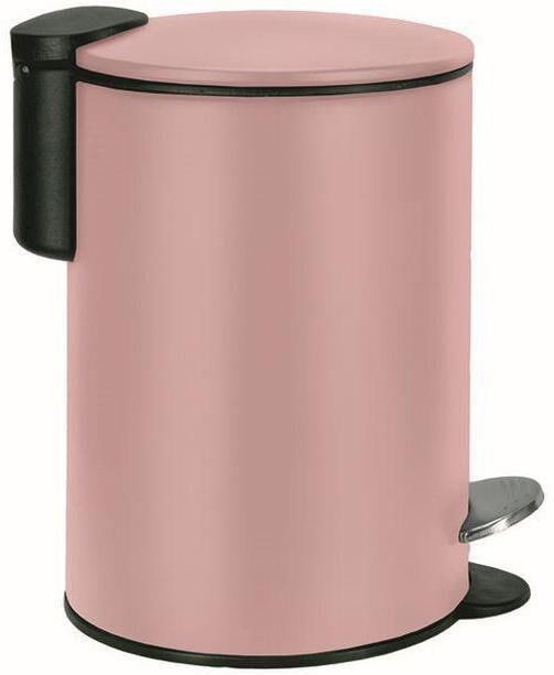 Mülleimer KLEINE WOLKE "Treteimer Silence", rosa, B:17cm H:23,6cm, Metall, Mülleimer, Mülleimer rosa B/H/T: 17cm x 23,6cm, 3 l