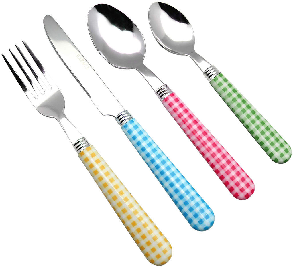 Brambly Cottage Otway 24 Piece Cutlery Set , Service for 6 Blue/Green/Yellow 24