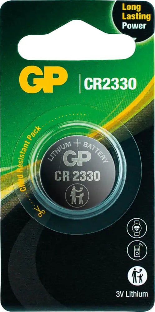 GP Batteries Knopcelbatterij CR2330, 3,0 V