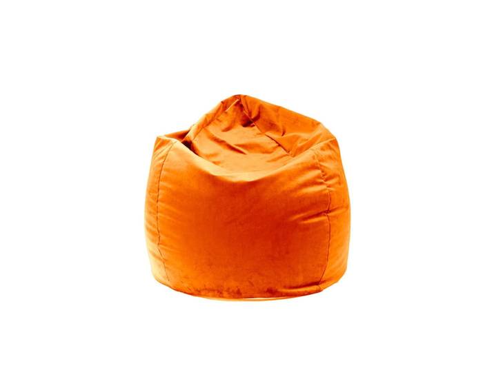 Pouf poire velours - terracotta
