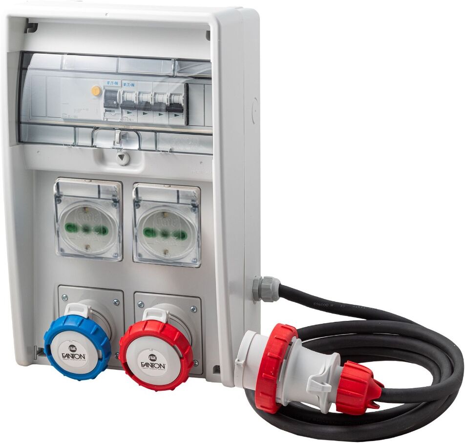Fanton Quadro Di Distribuzione Ulisse 250 Ip44 9kw 2 Prese Cee + 2 P40 Con Cavo 4 M 74224