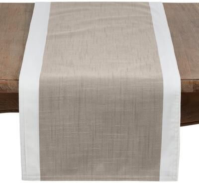 Saro Lifestyle Poly Runner With White Band Border