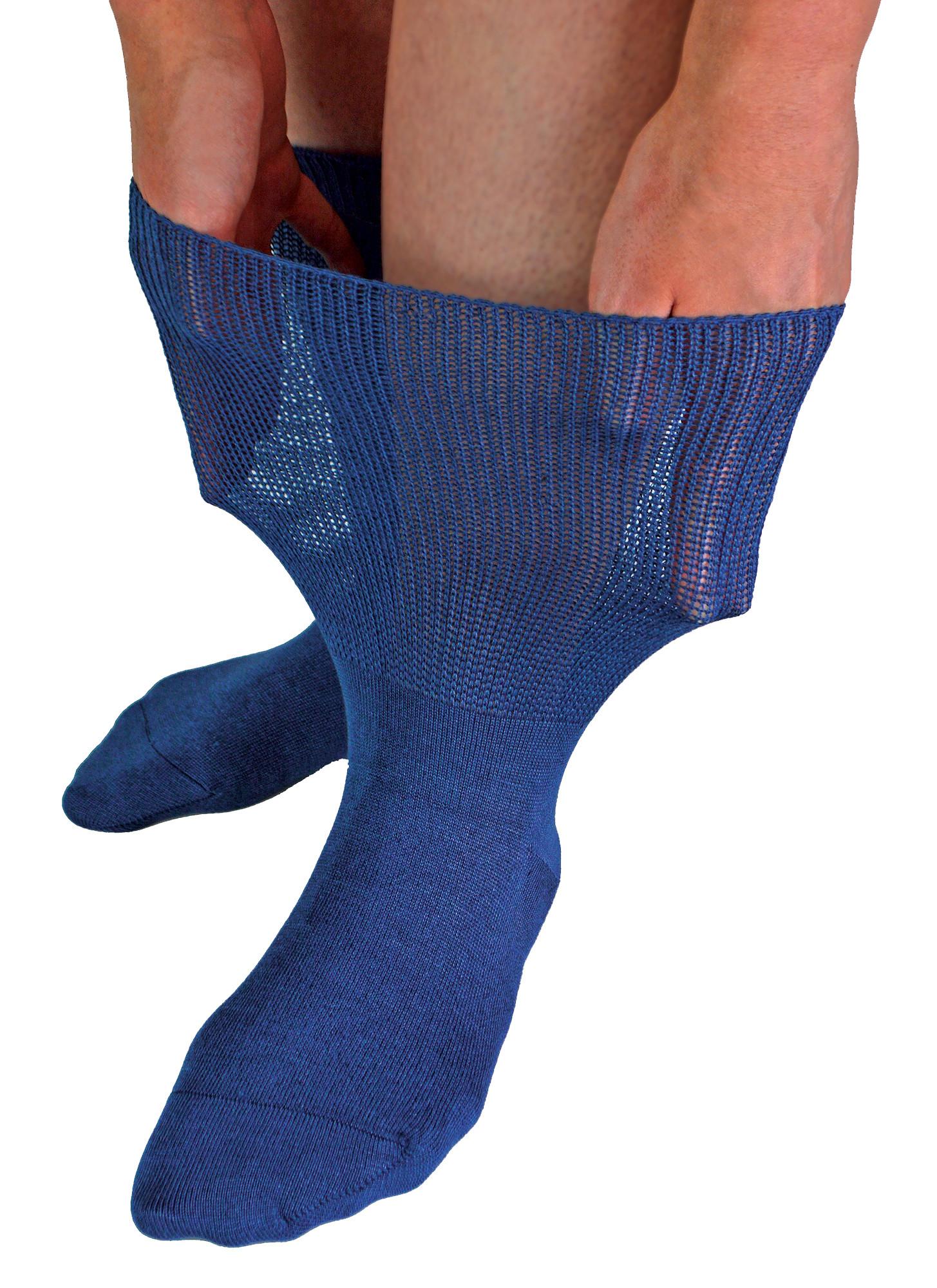 Dr.Socks - Extra brede bamboe oedeemsokken - Marine