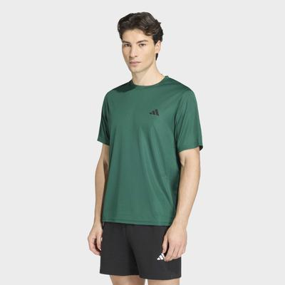 T-Shirt ADIDAS PERFORMANCE "WORKOUT ESSENTIALS BASE", Herren, Gr. 3XL, grün (collegiate grün), Obermaterial: 100% Polyester, Rundhals, Shirts T-Shirt, reguläre Passform, mit Climacool Technologie