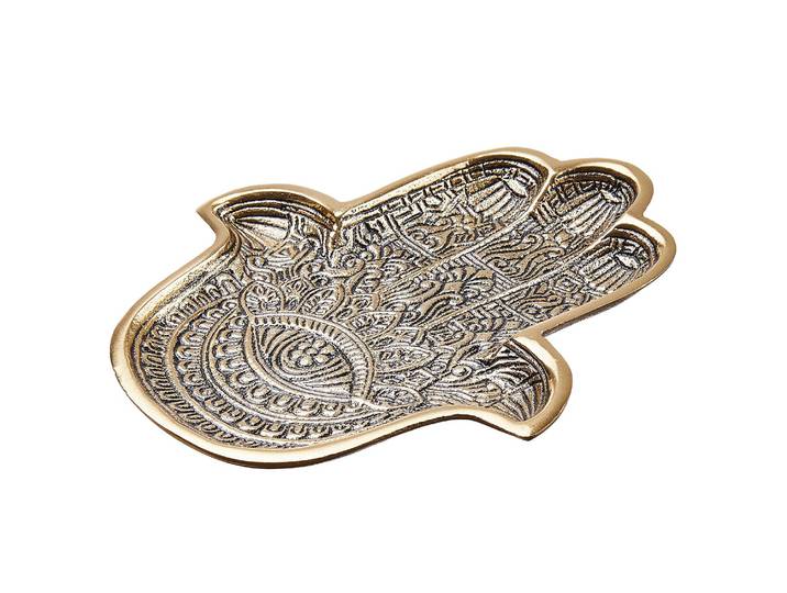 Deko Schale 20 x 18 x 1cm Gold/Gold