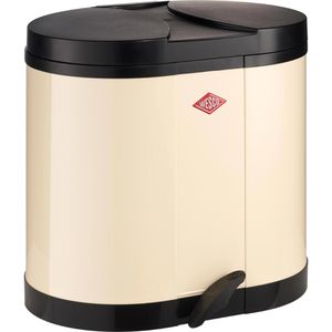 Wesco Mülleimer Öko-Sammler 170, mandel, aus Metall, 2 x 15 Liter