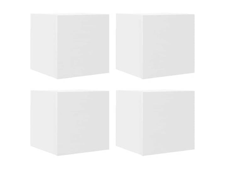 Makastle TV Schrank Hängend 4 STK. Weiß 30,5x30x30 cm