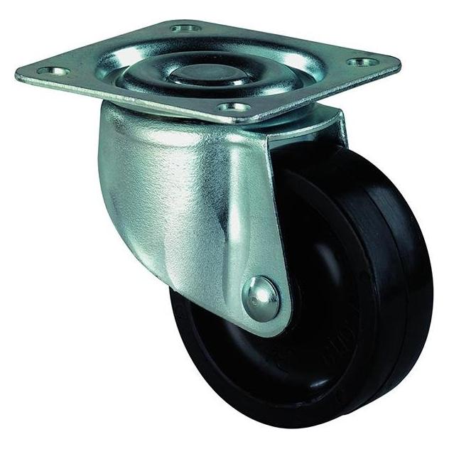 Magni Bockrolle 40 mm LG.G Stahlbl verz Kunstst.-Rad (228235)