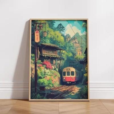 Uplift Picks Japanese Wall Art Tokyo Rainy Night Poster Cityscape Canvas Print For Modern Home Decor 10 50x70 Cm no Frame
