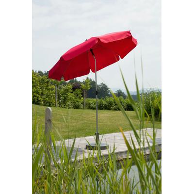 Sonnenschirm SCHNEIDER SCHIRME "Locarno", rot, Obermaterial: 100% Polyester, Standschirme, abknickbar, ohne Schirmständer