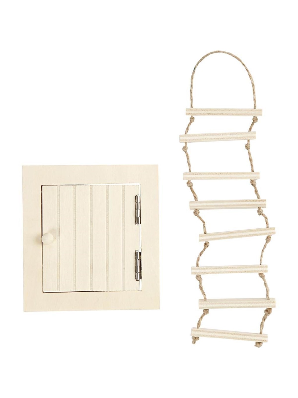Creativ Company Mini Wooden Attic Hatch and Rope Ladder