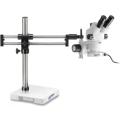 Kern Stereomikroskop-Set Binokular (UK) 0,7-4,5x Doppelarm-Ständer (Platte), LED-Ring
