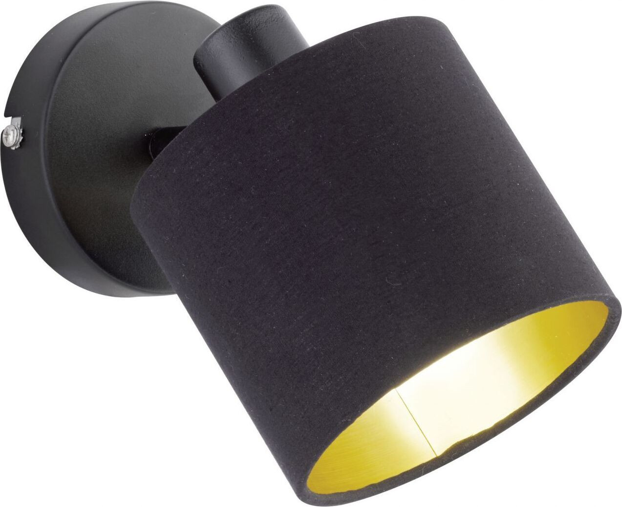 Reality Leuchten Tommy 1-lichts wandspot, zwart/goud