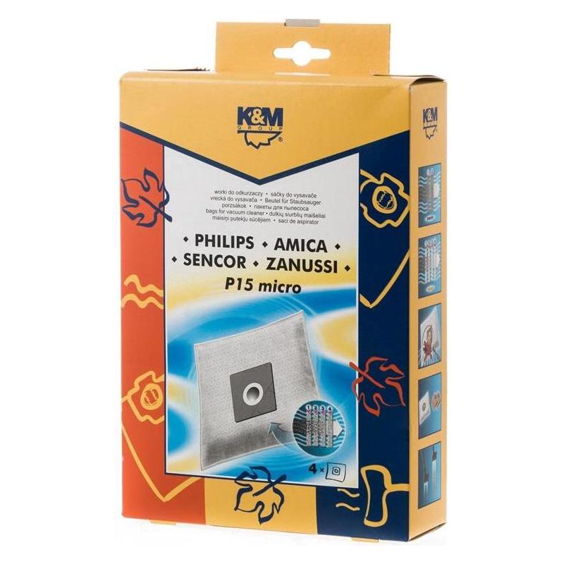 K & M Vacuum Cleaner Bags K&M P15 Mikro (4x) (P15/MICRO)