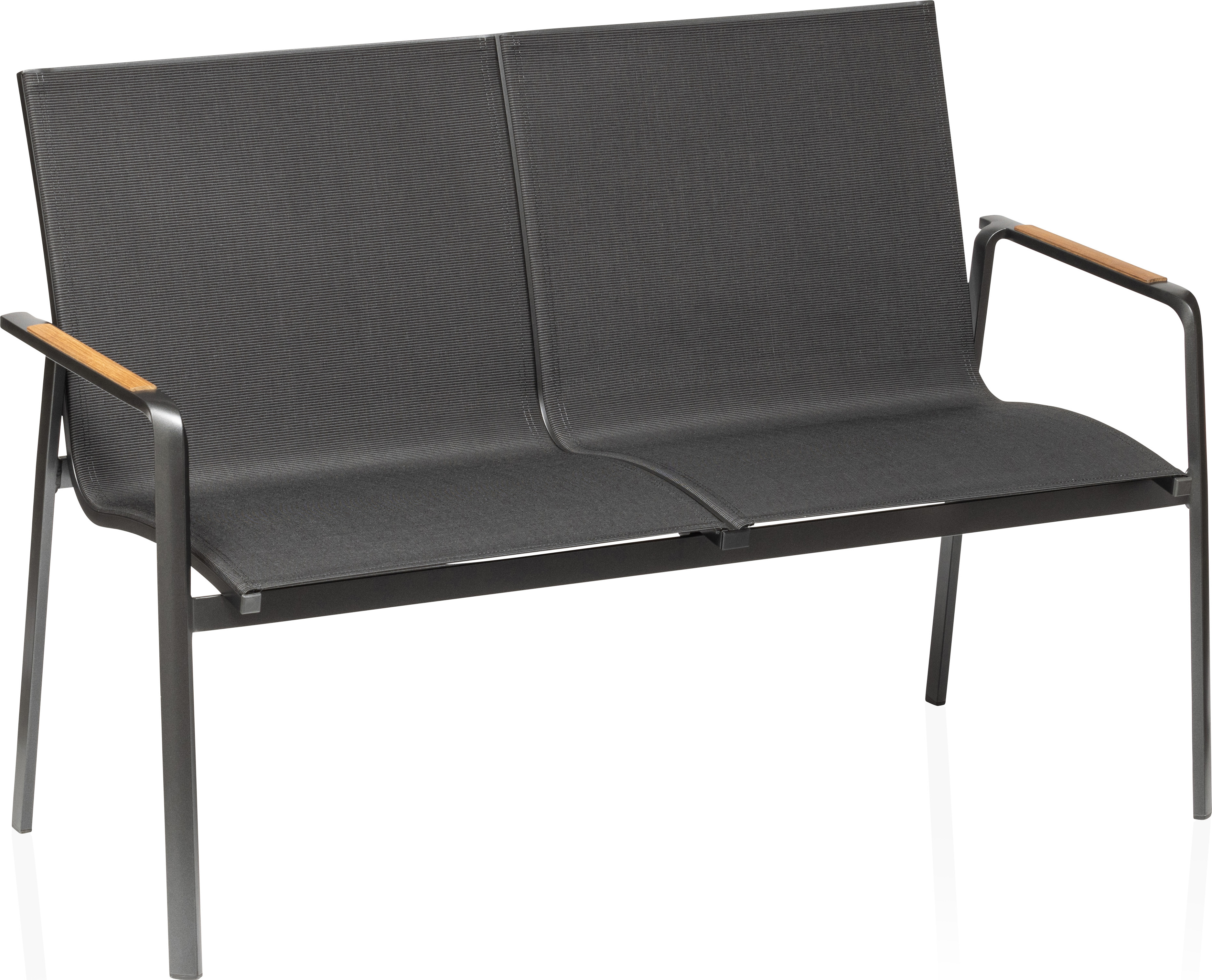 Kettler Diamond 2er Bank Aluminium/Outdoorgewebe