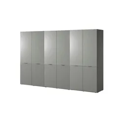 Drehtürenschrank   ¦ grau ¦ Maße (cm): B: 303 H: 200