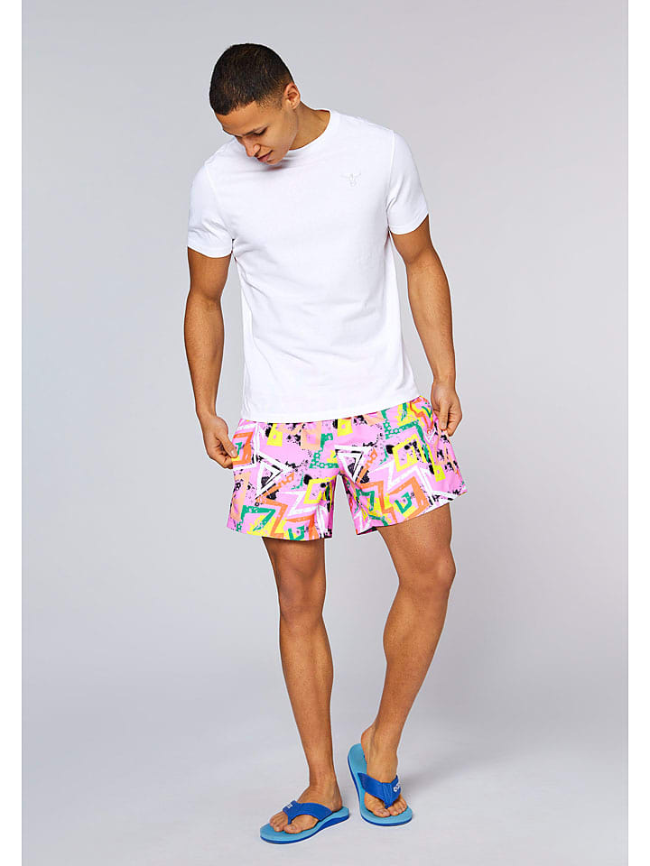 Chiemsee Badeshorts in Rosa/ Bunt - M