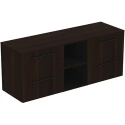 Ideal Standard i.life B Möbel-Set 160cm 4 Auszüge 2 offene Fächer Schwarz Eiche Natur