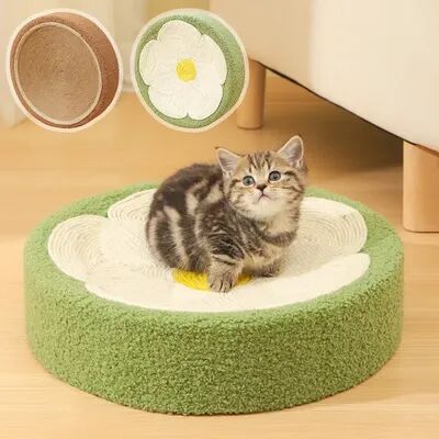 Friendly Fresh Finds Cat Scratching Bed, Two in One Scratching Board, Hemp Rope Braid, Plush Pet Bed, Cat Exclusive panda