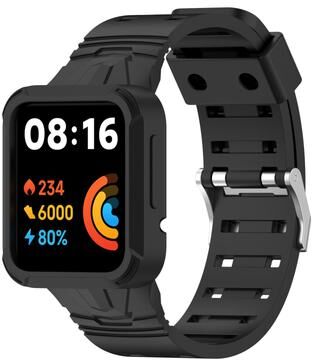 Everyday Crate Silicone Replacement Watch Band For Xiaomi Poco Watch Soft Comfortable Adjustable Strap black