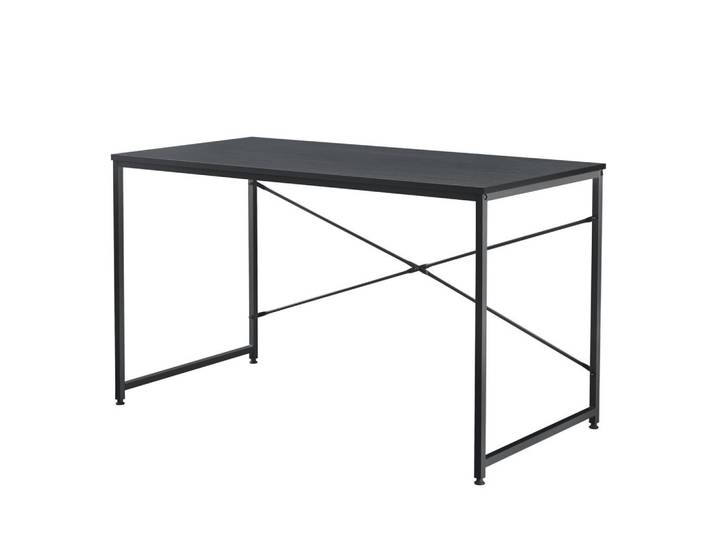 [en.casa] Schreibtisch Røros, Schwarz, Metall, Rechteckig,Rechteckig, 60x72x120 cm, Büromöbel, Schreibtische, Bürotische