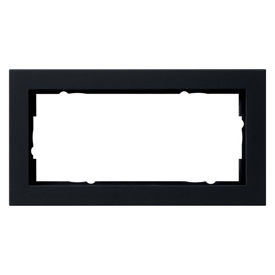 Gira Abdeckrahmen 2f o.M. E2 Schwarz m 100209 (100209)