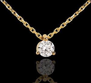 Edenly Diamant Collier SolitÃ¤r in Gelbgold - 0.205 Karat