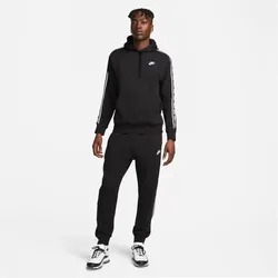 NIKE Club Fleece Grafik Kapuzen-Trainingsanzug Herren 010 - black/white 3XL