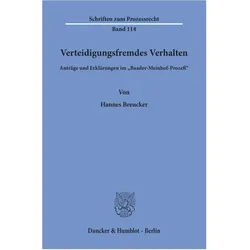 Verteidigungsfremdes Verhalten., Fachbücher von Hannes Breucker