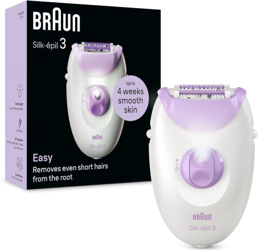 Braun EPILATORE 20PINZE 2 VELOCITÀ BIANCO/VIOLA