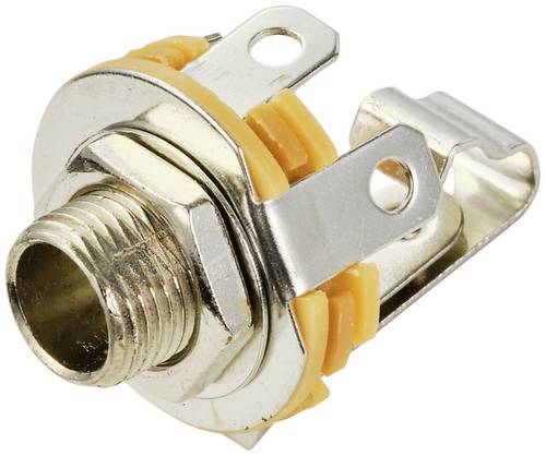 TRU COMPONENTS TC-10336004 Klinken-Steckverbinder 6.35mm Buchse, Einbau vertikal Polzahl: 2