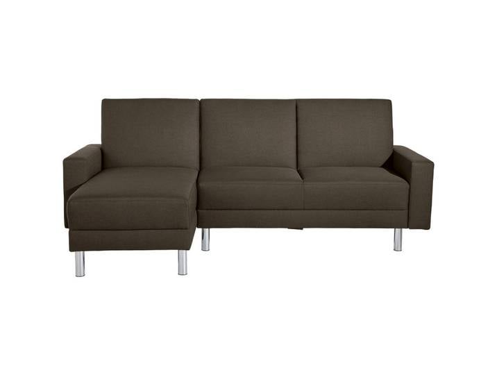 Eckschlafsofa, Braun, 230x152 cm, Textil, 3-Sitzer & Schlaffunktion, Skandinavisch, Max Winzer