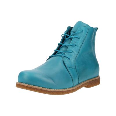 Schnürstiefelette ANDREA CONTI "Andrea Conti Stiefelette Leder", Damen, Gr. 37, blau (topas), Leder, Schuhe Schnürstiefelette