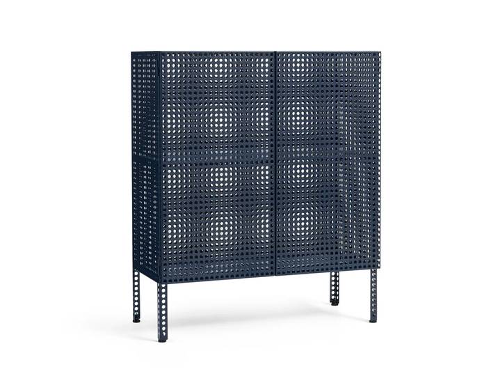 HAY - Perforated Cabinet M, steel blue