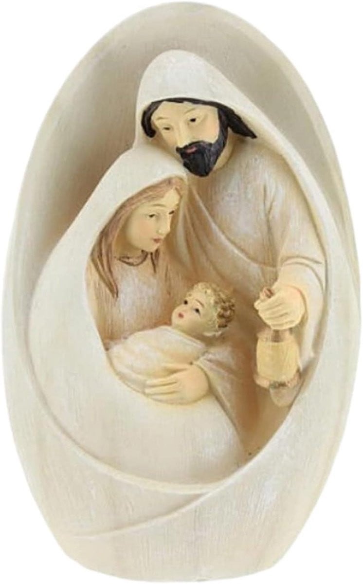 Heilige Familie Beeldje met Jozef en Maria voor huisdecoratie, 10 cm hoog