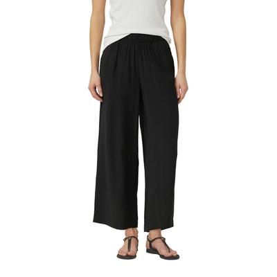 Culotte S.OLIVER, Damen, Gr. 34, N-Gr, schwarz, Web, Obermaterial: 84% Viskose, 16% Polyamid, unifarben, weit 7/8-Länge, Hosen Culotte, weite Passform, fließende Qualität