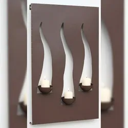 DanDiBo Wandleuchter Flamme 133 für 3 Kerzen Kerzenleuchter Wandkerzenhalter aus Metall