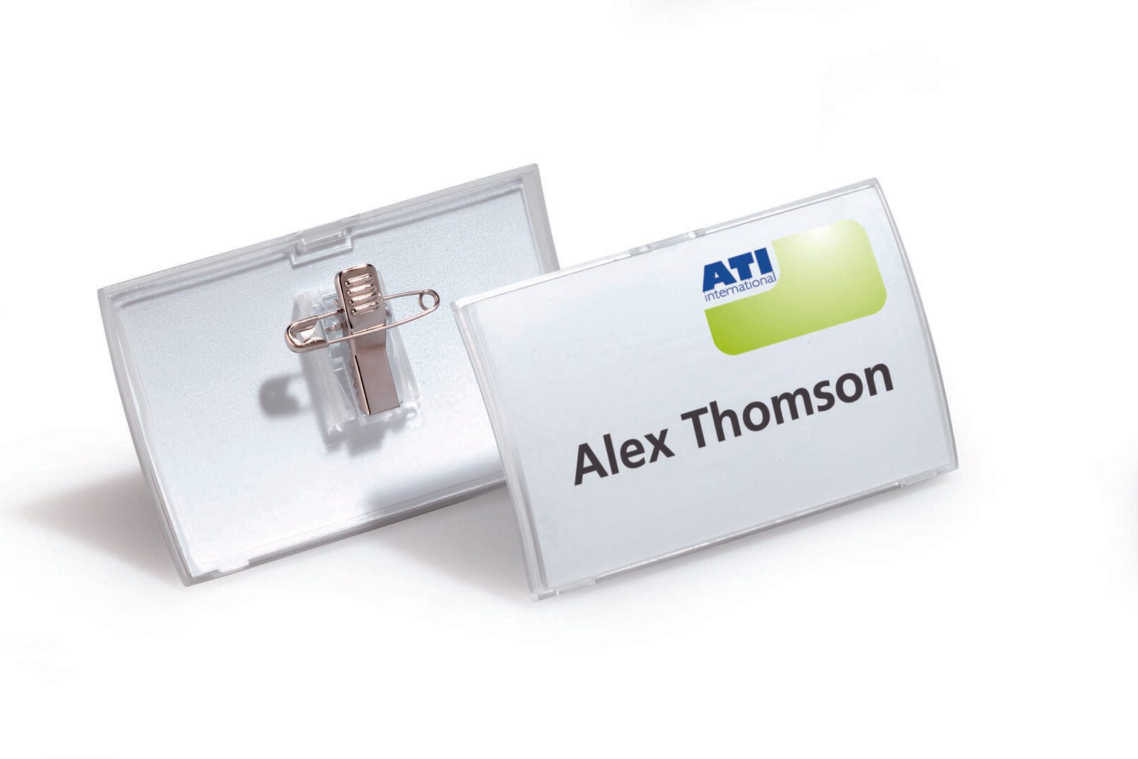 DURABLE Click Fold Namensschilder transparent 9 cm x 5.4 cm 821419