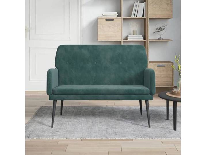 BEAU Banquette salon - Banc - vert foncé - 108x79x79 cm - Velours mode423527