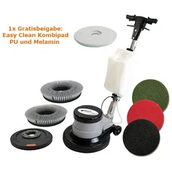 Cleantrack NANOdisc 43 Evolution inkl. Tank, Scheuerbürste mittel & weich, Treibteller, Pads