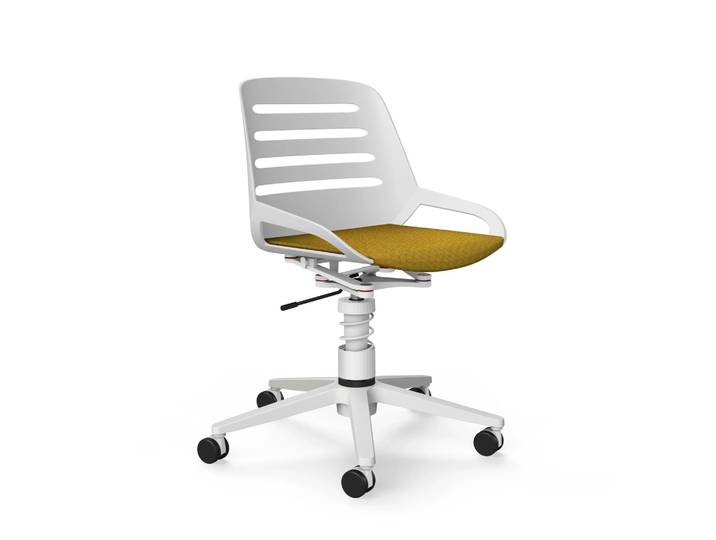 AERIS NUMO TASK W Sitzbezug Stoff Cura - Bürostuhl Weiß/Gelb