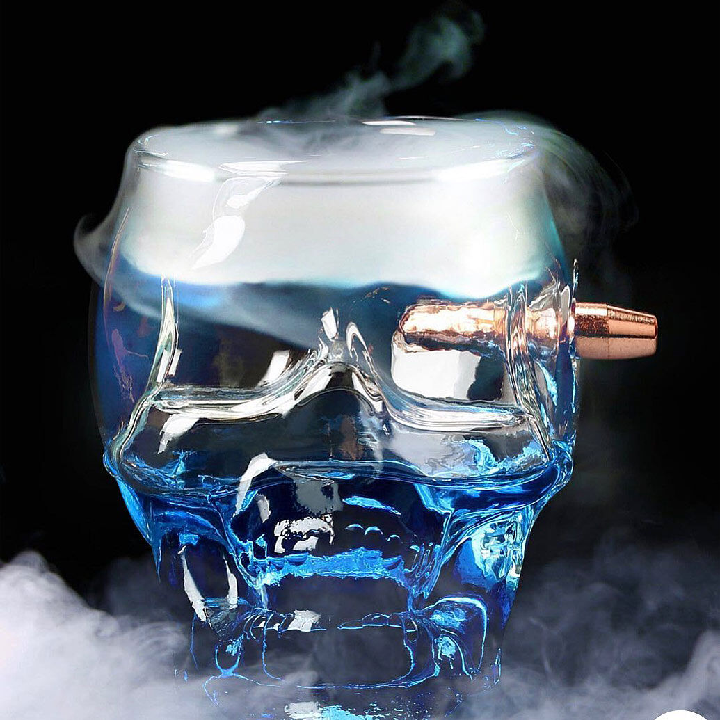 Last Man Standing Skull Glass