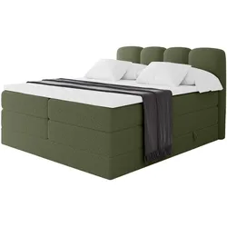 BOXSPRINGBETT mit Matratze H3/H4 - NINA KING - 140x200 cm Grün