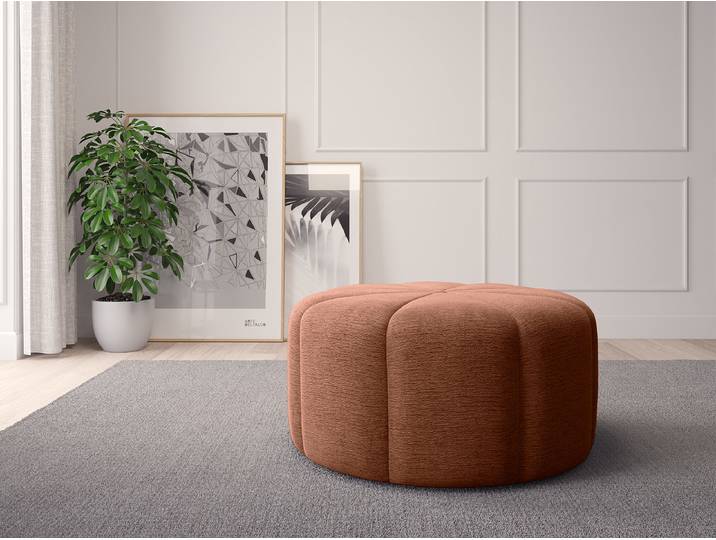 Pouf FORA 80cm Braun Chenille Buladi: Karamell