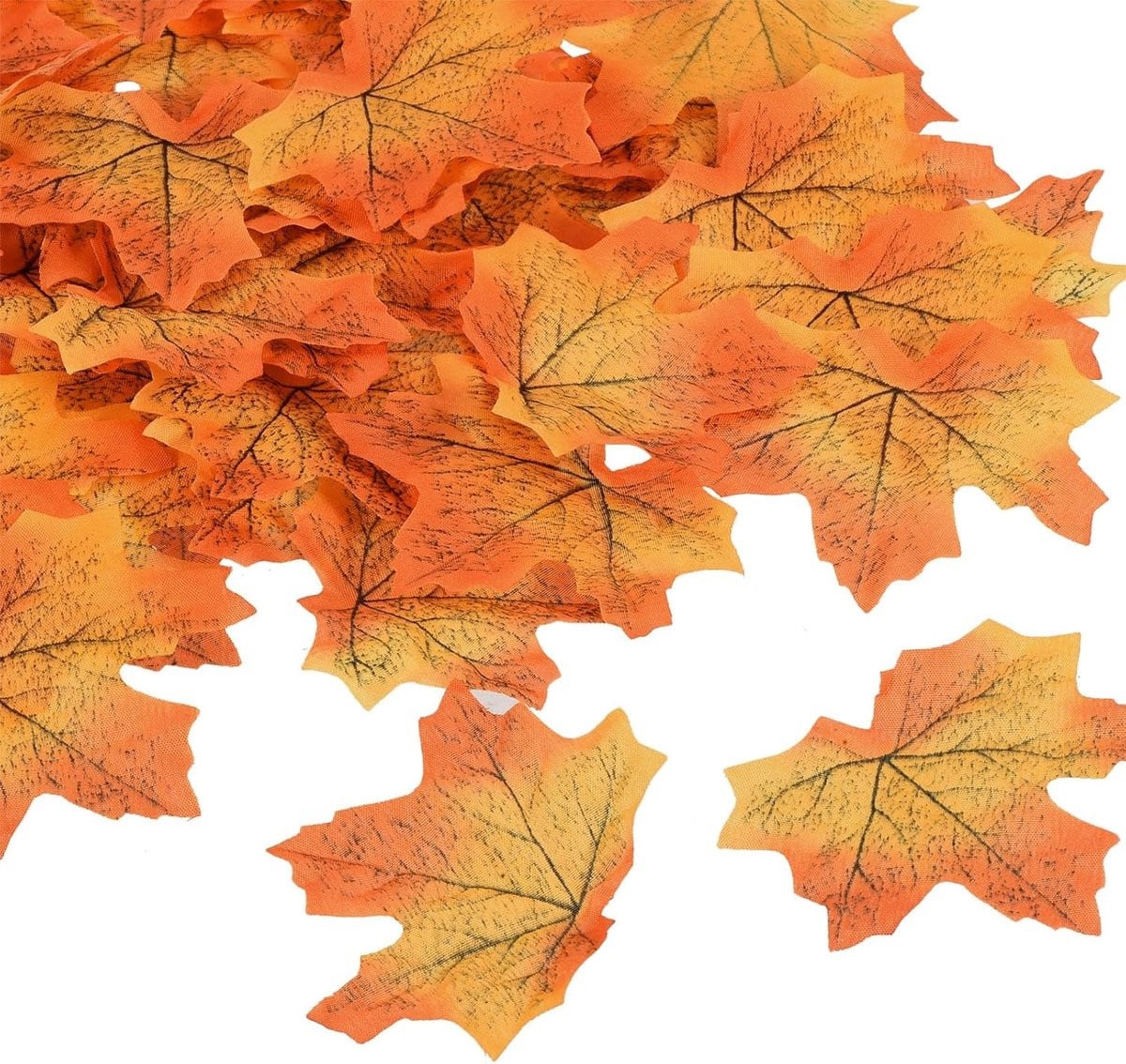 400 stuks Kunstbladeren Herfst Esdoorn Goud voor Decoratie van Bruiloft, Thanksgiving en Halloween