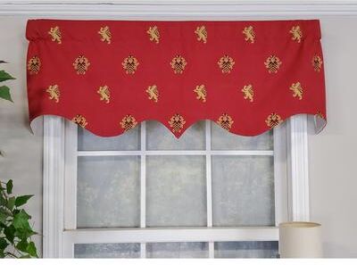 RLF Home Design Medieval Regal Valance Color Vermillion Red