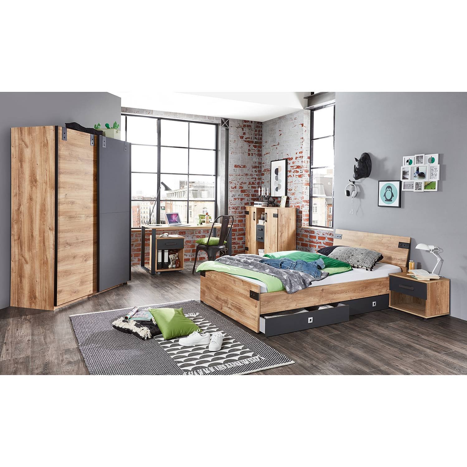 home24 Highboard bruin B/D/H: 124 x 41 x 105 cm